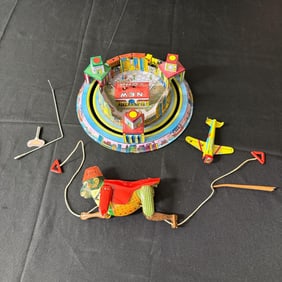 Vintage New York Airplane Toy w/Monkey