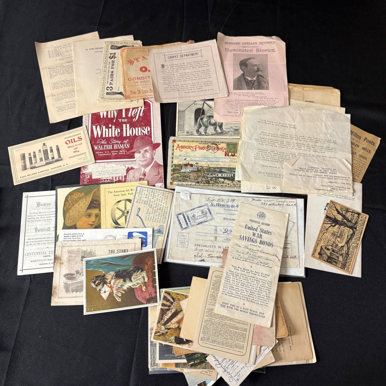 Vintage Documents + w/ Signed Walter Haman (1 of 3)