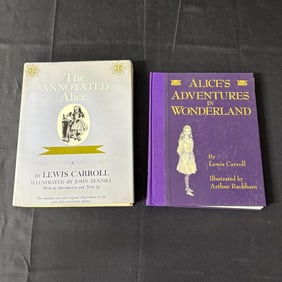 Two Alice & Wonderland Hard Cover Books
