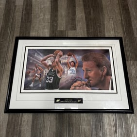 Larry Bird & Artists Signed Print NO COA
