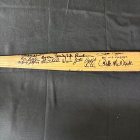 Pete Rose & Phillies Signed WS Bat w/COA