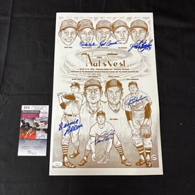 Signed Washington Senators Poster w/JSA COA