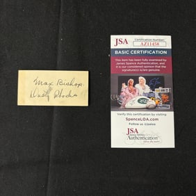 Max Bishop & Dusty Rhodes Signed Card JSA/COA