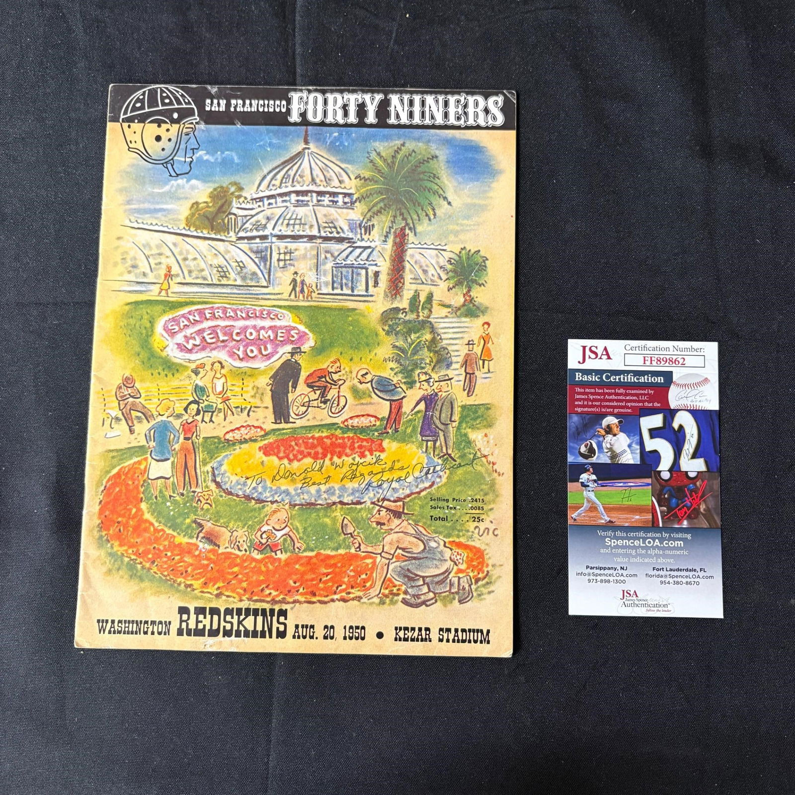 Royal Cathcart Signed Program w/JSA/COA (1 of 3)