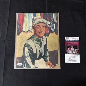 Eddie Arcaro Mag Photo JSA/COA