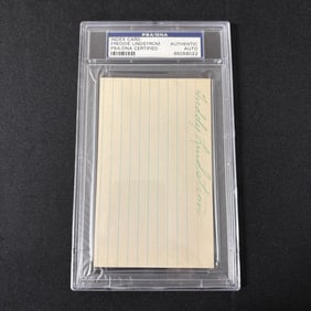 Freddie Lindstrom Signed Card PSA/DNA COA