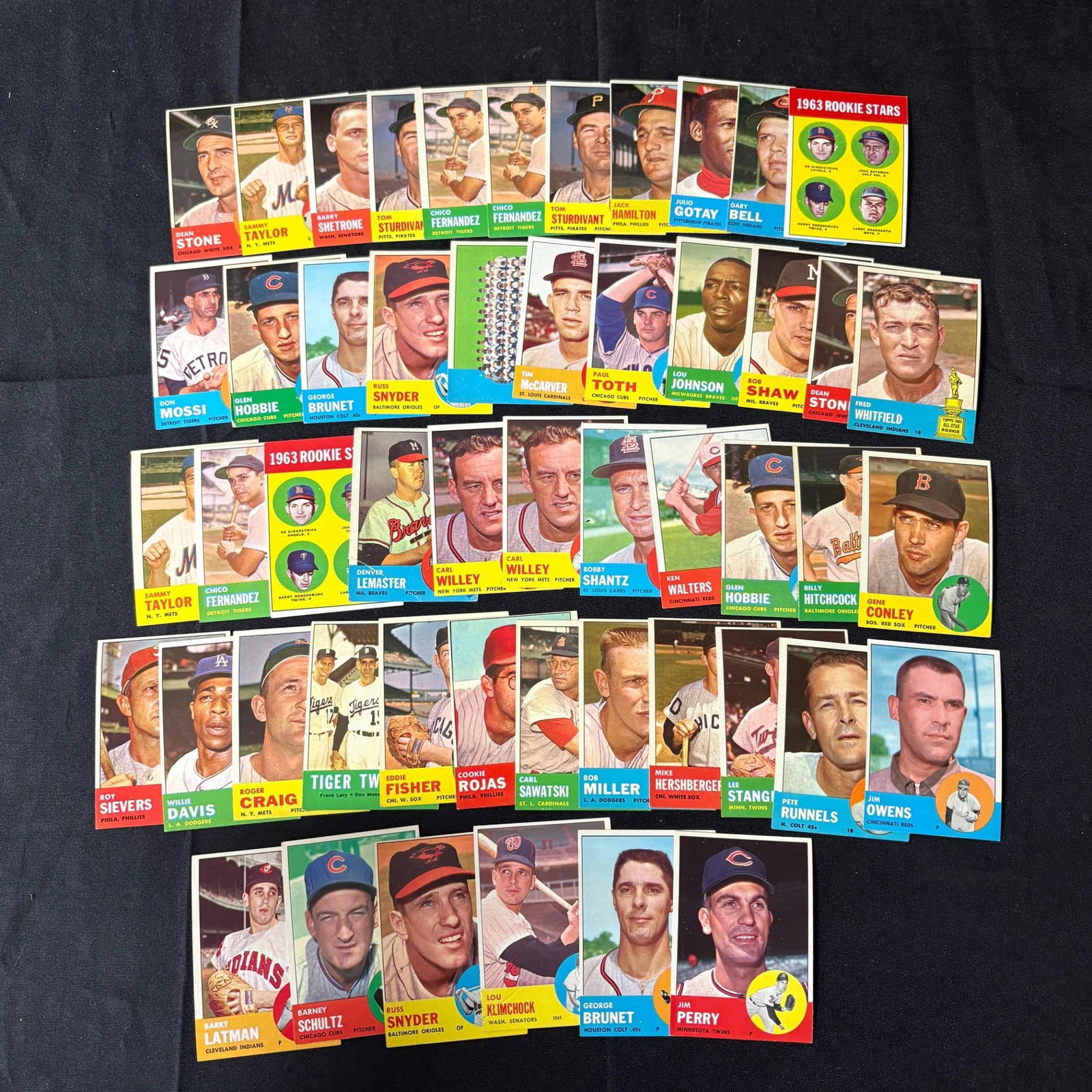 1963 Topps Baseball Card Lot (1 of 2)