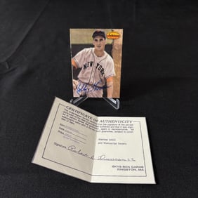Bobby Thomson Signed Baseball Card