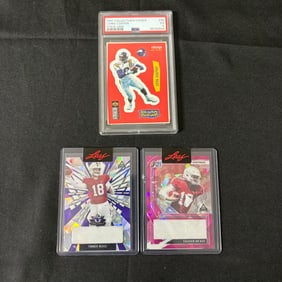 Leaf 1/1 Football Cards + Chris Carter PSA 5 Card