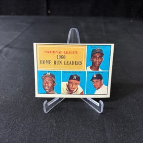 Hank Aaron 1961 Topps League Leader Baseball Card