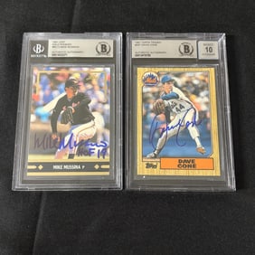 Mussina, Cone Auto Baseball Cards, Beckett