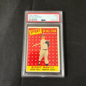 Mickey Mantle 1958 All Star PSA 5