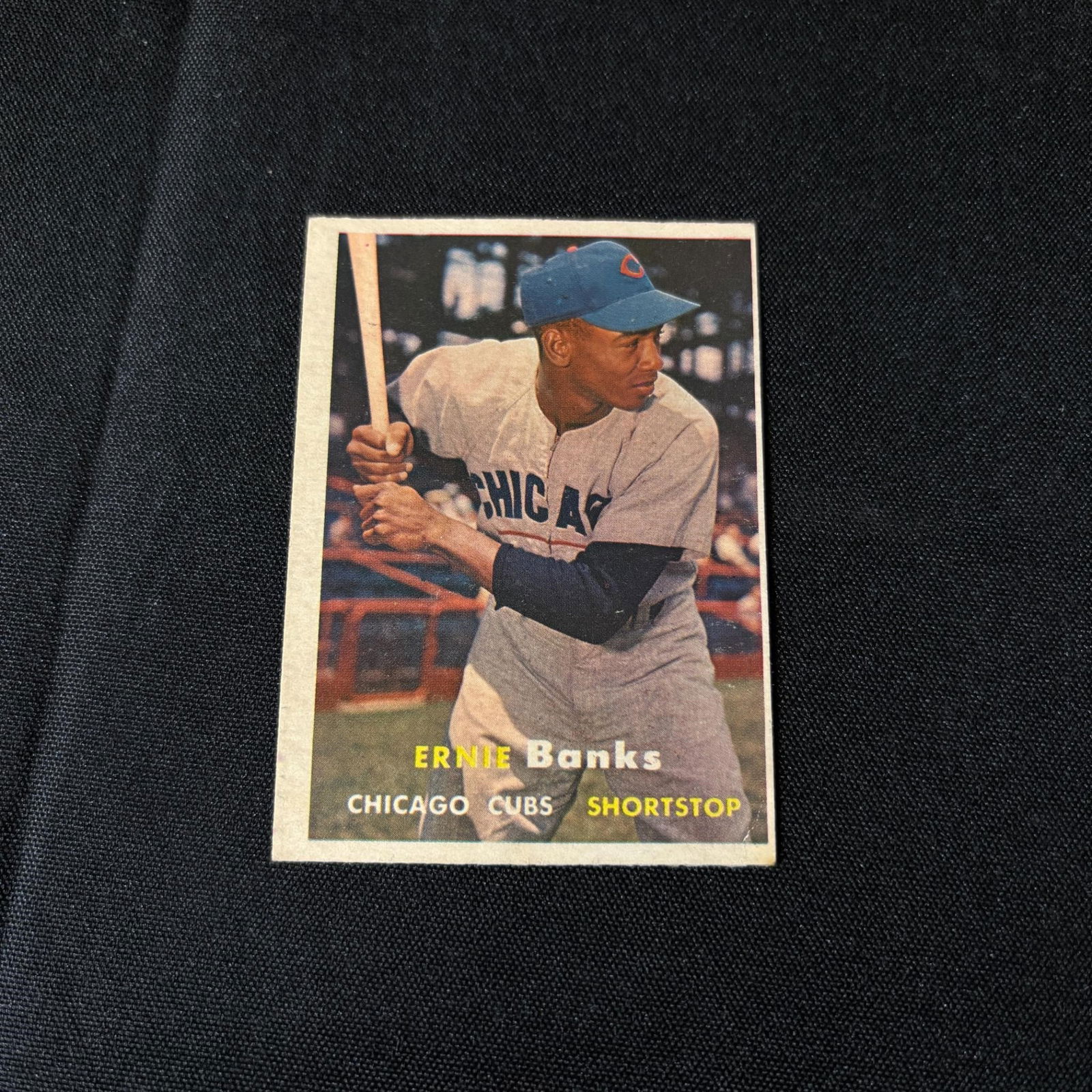 Ernie Banks 1957 Topps Baseball Card (1 of 2)