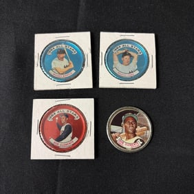 Mickey Mantle, Clemente, + 1964 Topps Coins