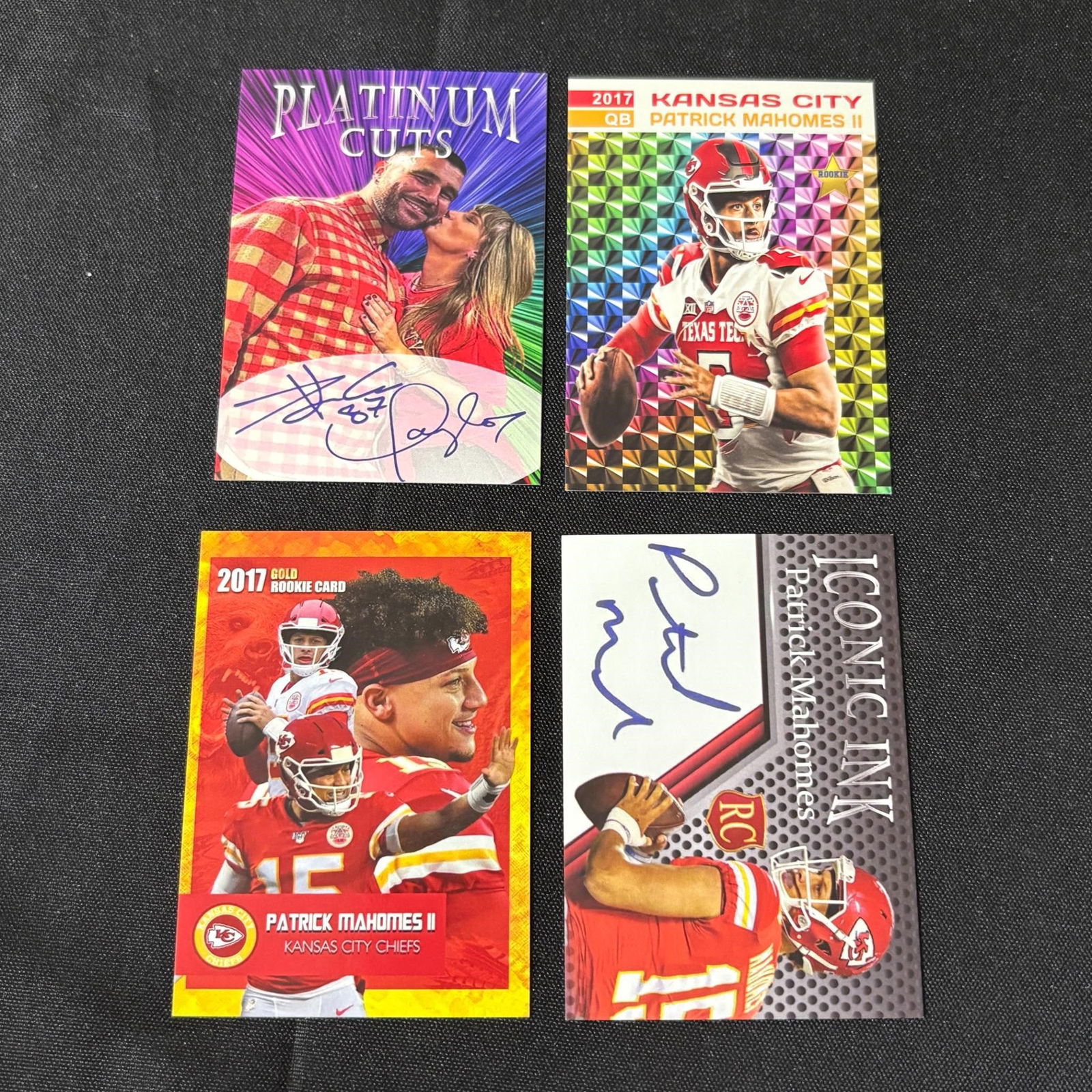Mahomes, Swift, Kelce Facsimile Ink Cards (1 of 2)