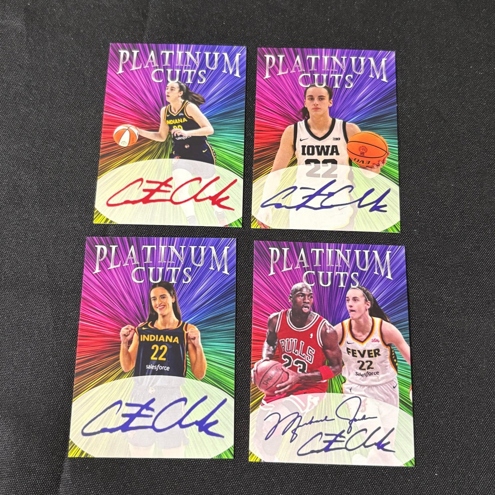 Catlin Clark Facsimile Rookie Year Sig Cards: Please look at photos carefully. All sales are final. Items sold as is. We offer virtual and in person previews of any lots up until auction day. By placing a bid you agree to allow us to charge the c