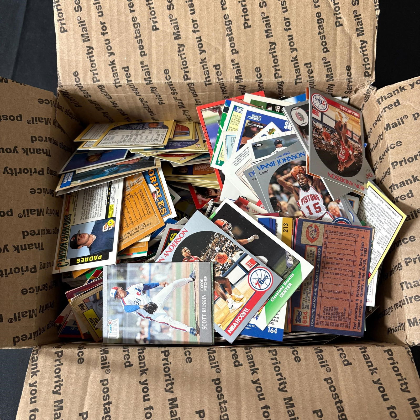 Box of Unsearched Sports Cards (1 of 1)