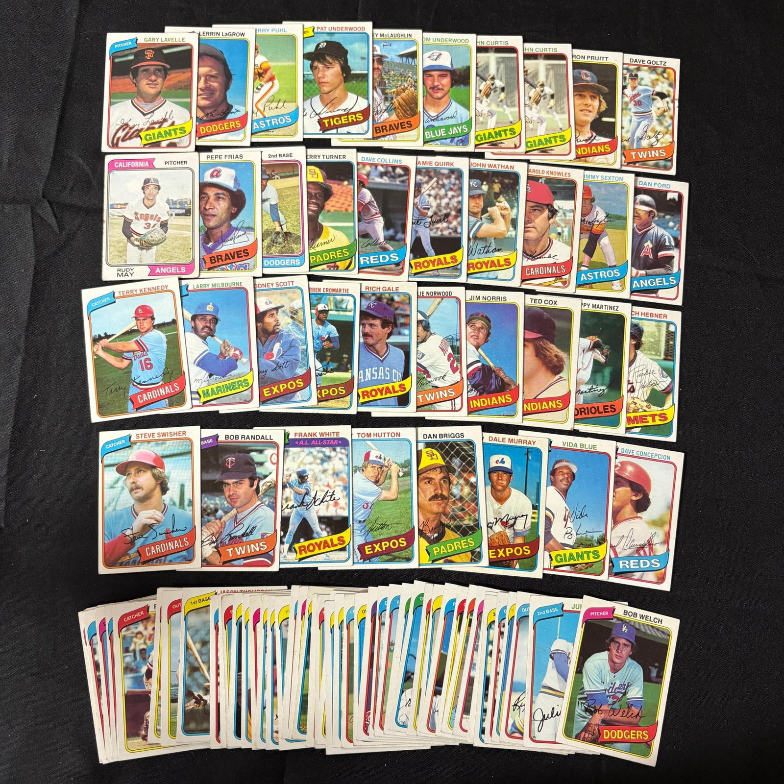 1980 Topps Baseball Card lot: Please look at photos carefully. All sales are final. Items sold as is. We offer virtual and in person previews of any lots up until auction day. By placing a bid you agree to allow us to charge the c