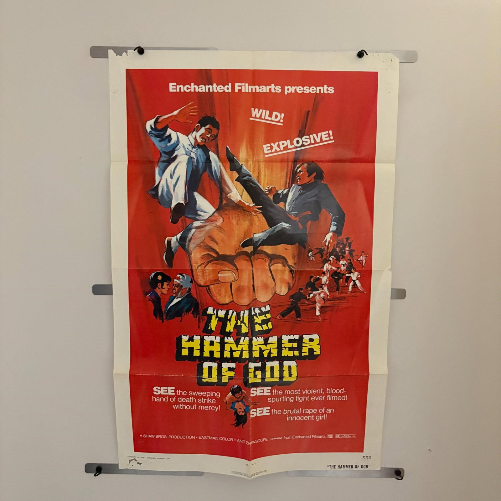 The Hammer of God Original Movie Poster: The Hammer of God Original 1973 Movie Poster. Kung Fu Vintage Movie Memorabilia. Dimensions: 27x41 Please look at photos carefully. All sales are final. Items sold as is. We offer virtual and in perso