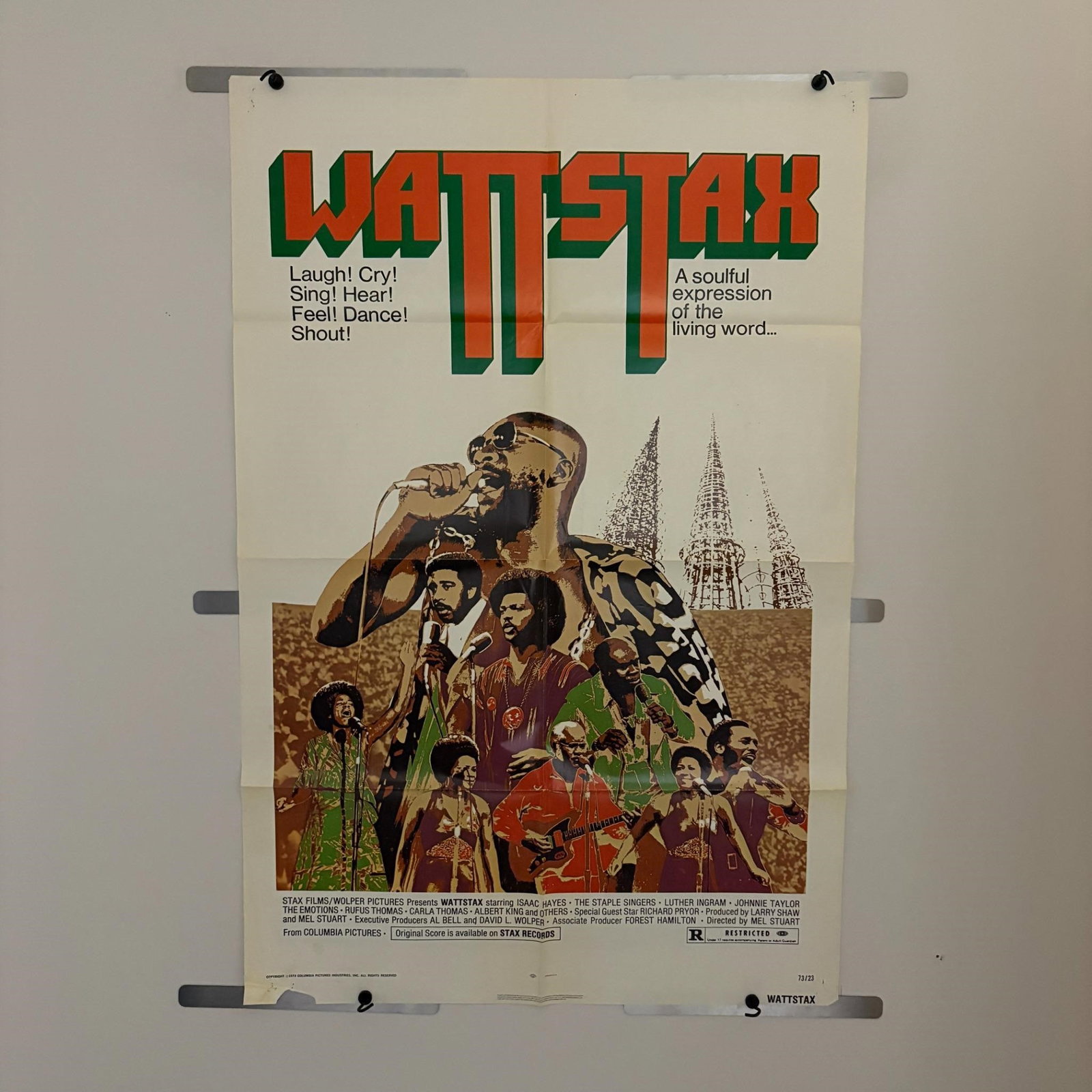 Wattstax Original 1973 Movie Poster: Wattstax Original 1973 Movie Poster. Staring Isaac Hayes, Staple Singers, Luther Ingram ++ Dimensions: 27x41 Please look at photos carefully. All sales are final. Items sold as is. We offer virtual an