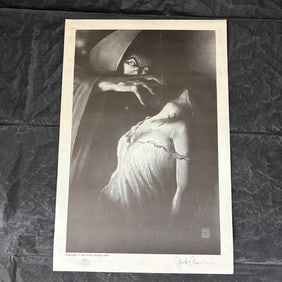 Signed Black & White Horror Print