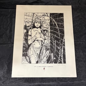 Jeffrey Jones Sheltered Corner Signed Print