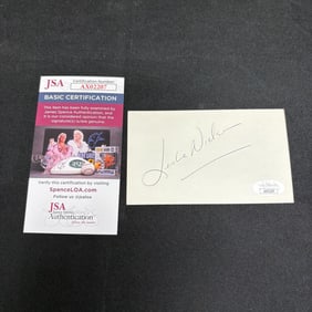 Leslie Nielsen signature, JSA COA Airplane Movie