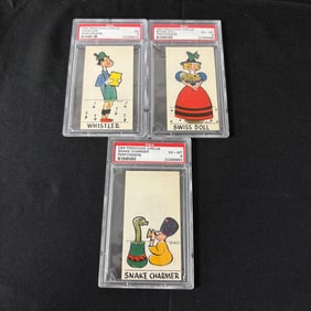 PSA Graded D64 Pinocchio Circus Cards 3 PSA's