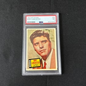 PSA 7 Burt Lancaster 1957 Hit Stars Card