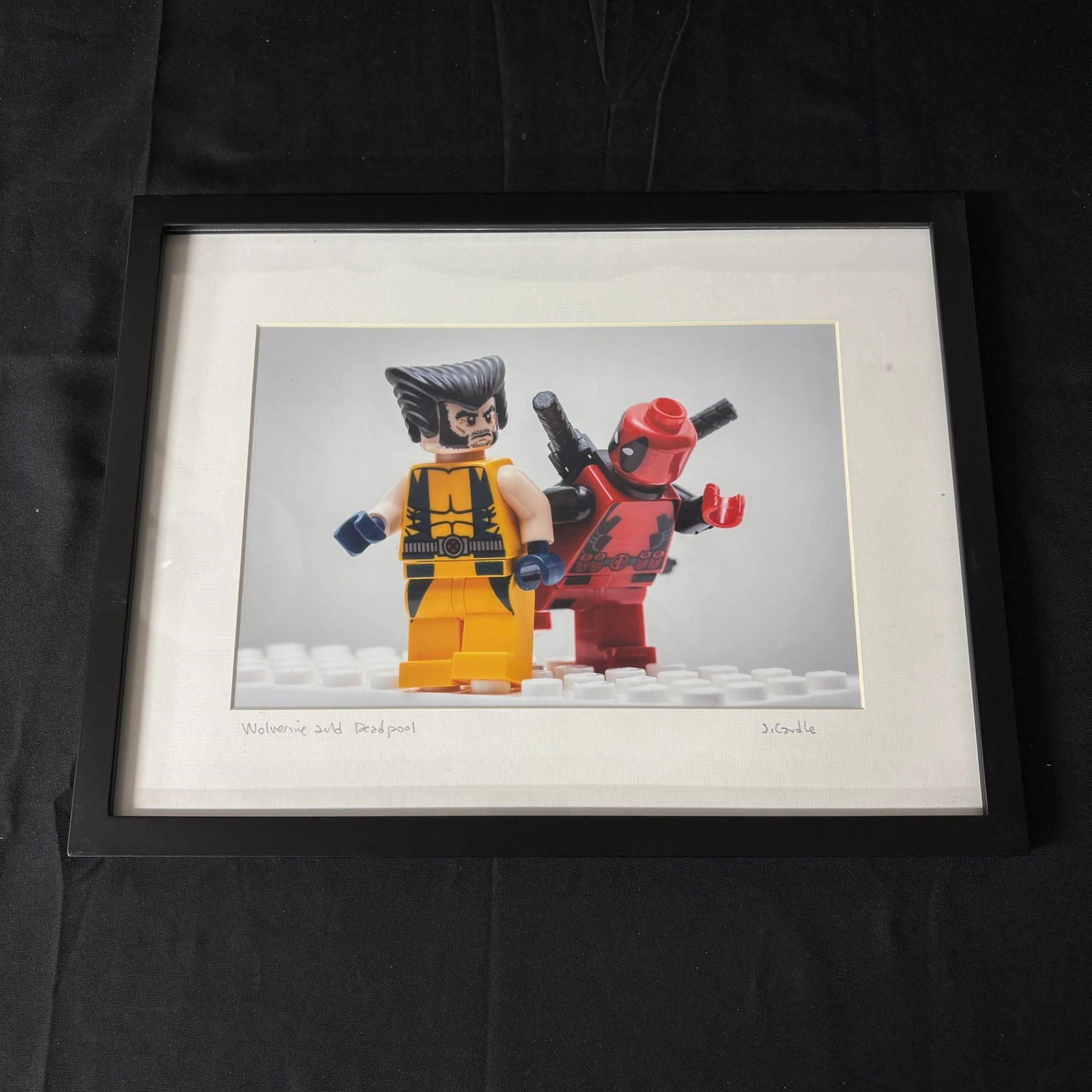 Wolverine vs Deadpool Lego Portrait J. Cardle Sig (1 of 2)