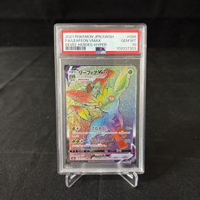 PSA 10 Leafeon VMAZ Rainbow Hyper Rare