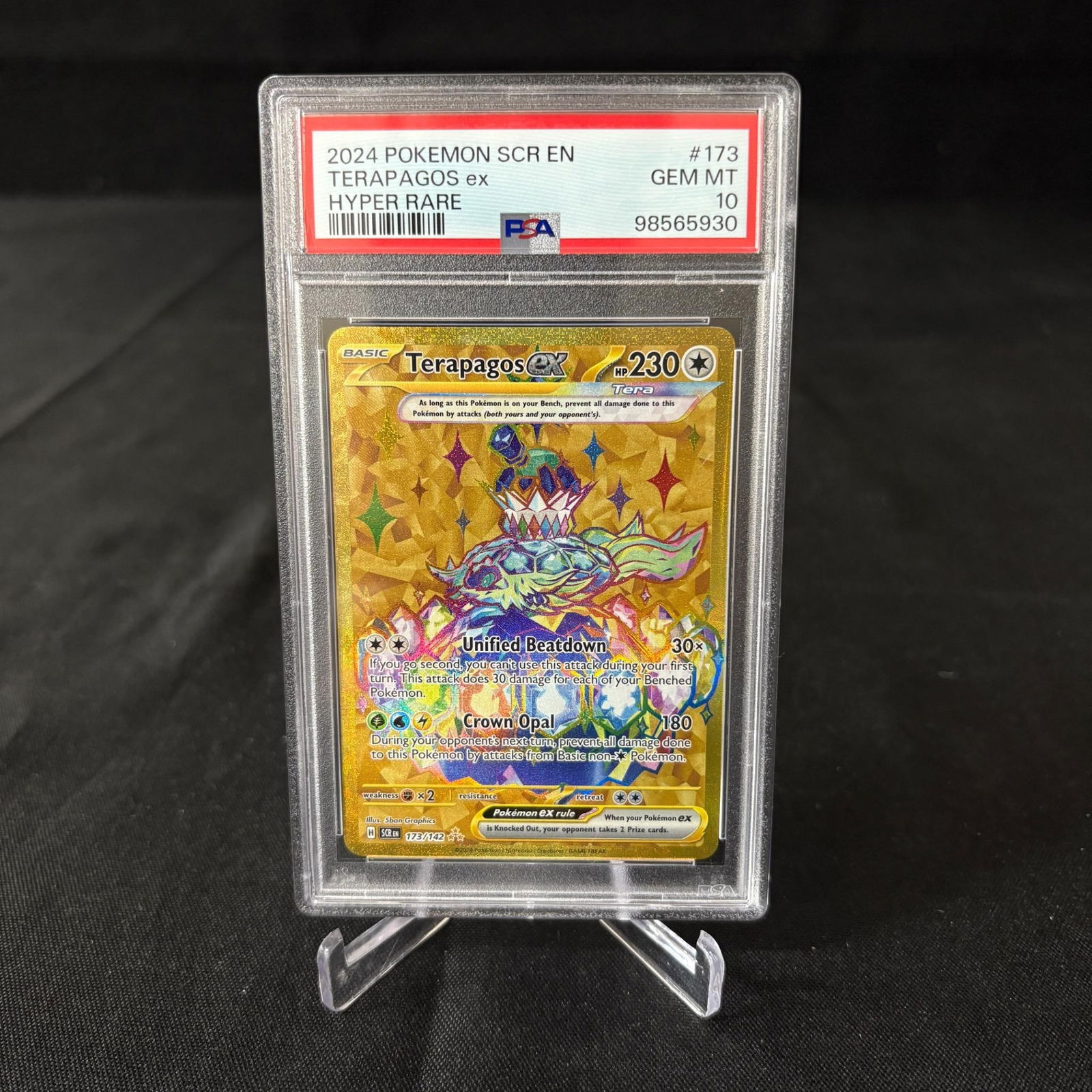 PSA 10 Terapagos EX Gold Hyper Rare (1 of 1)