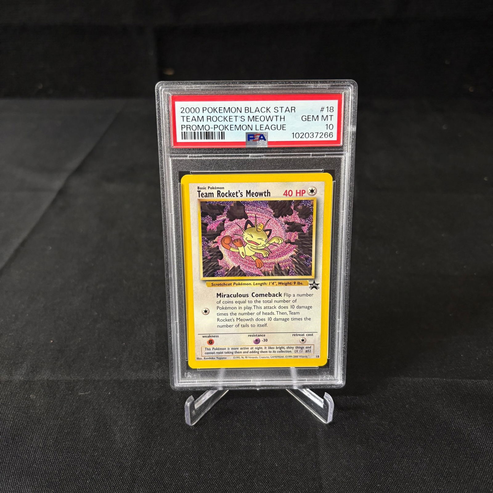PSA 10 Team Rocket's Meowth WOTC Promo (1 of 1)