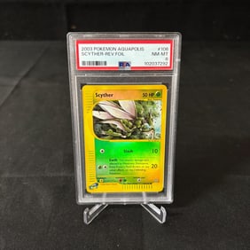 PSA 8 Scyther Rv Foil Aquapolis