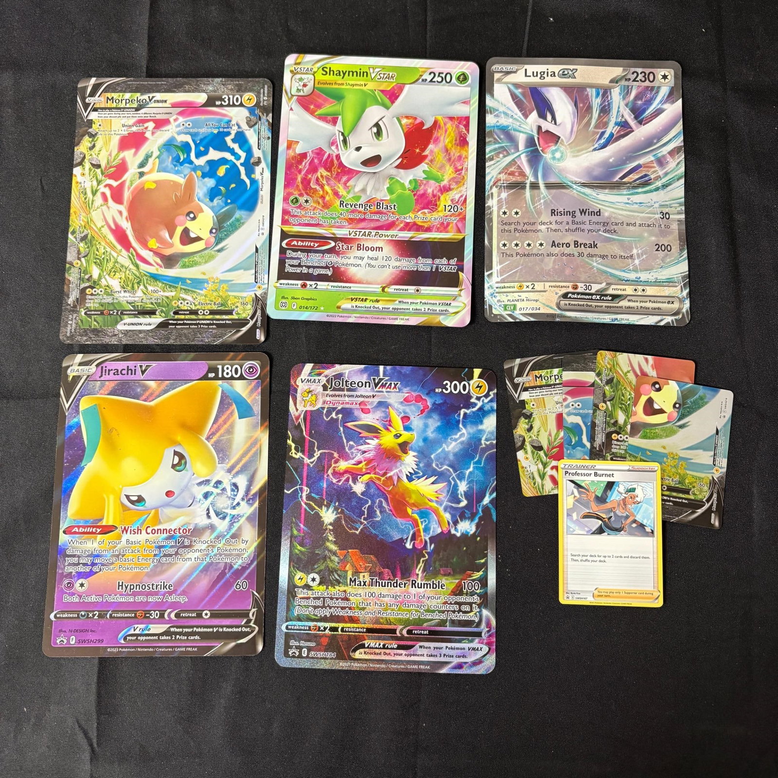 Jumbo Pokemon Card lot, Jolteon VMAX: Please look at photos carefully. All sales are final. Items sold as is. We offer virtual and in person previews of any lots up until auction day. By placing a bid you agree to allow us to charge the c