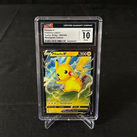 CGC 10 Pikachu V Misaligned Texture Error