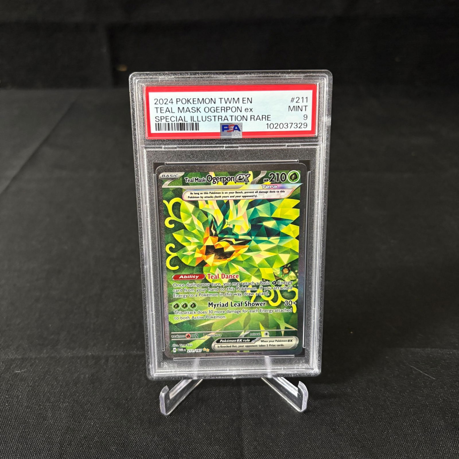 PSA 9 Teal Mask Ogerpon EX SIR (1 of 1)