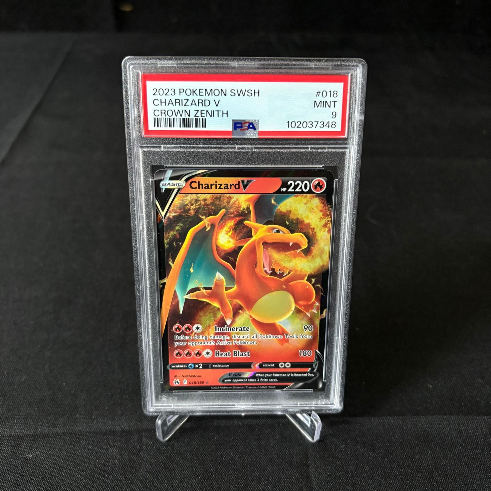 PSA 9 Charizard V Crown Zenith Pokemon Card (1 of 1)