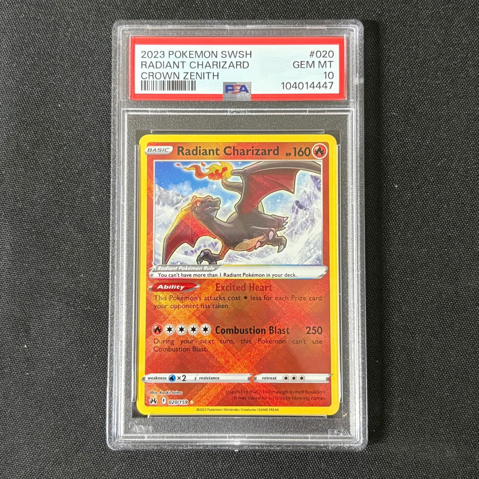 PSA 10 Radiant Charizard Crown Zenith (1 of 2)