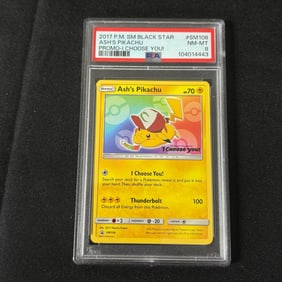 PSA 8 Ash's Pikachu I Choose You Promo