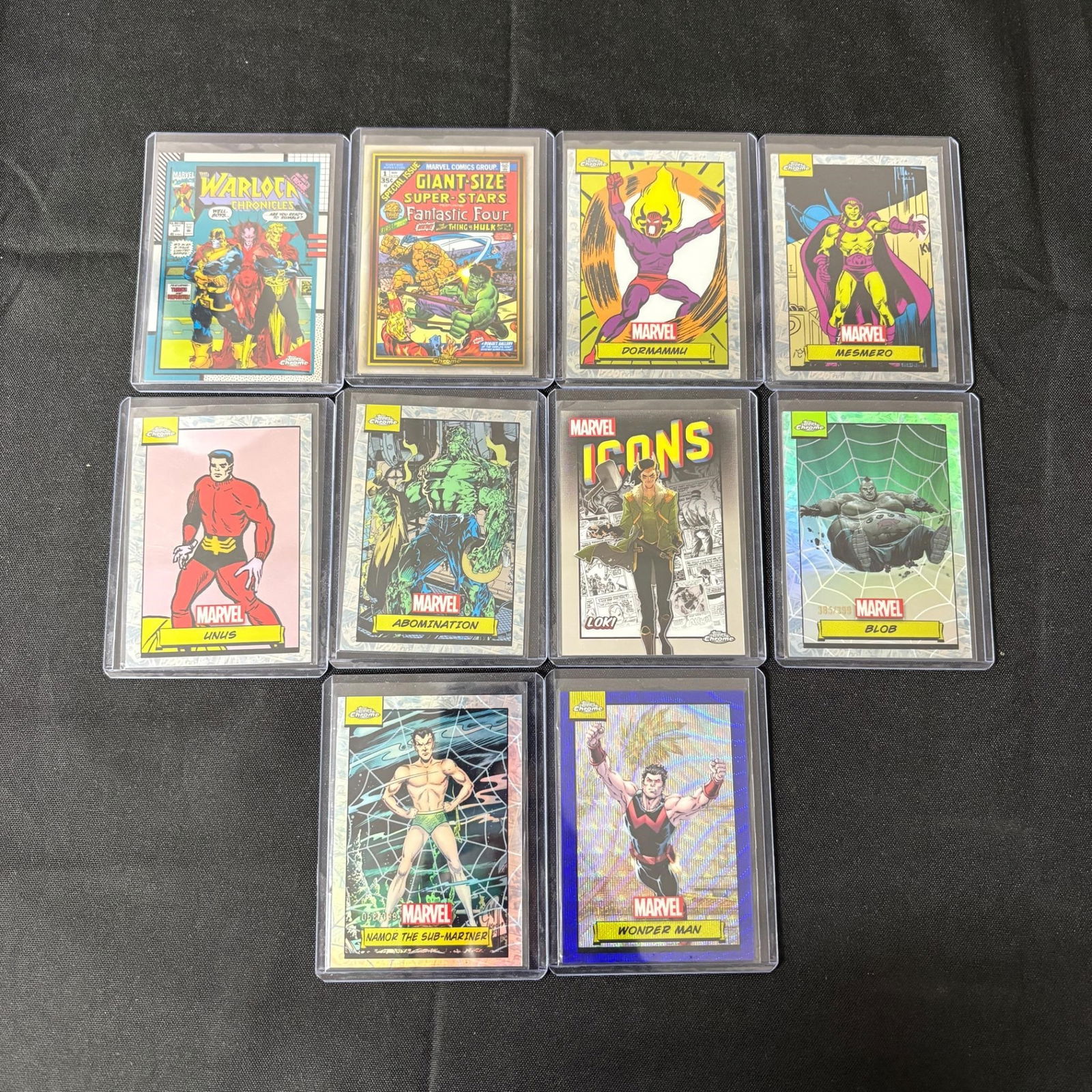 Topps Chrome Marvel Cards, Numbered Cards (1 of 6)