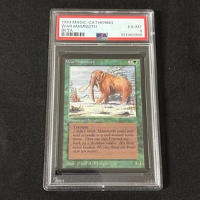 PSA 6 War Mammoth Beta MTG