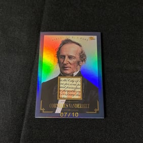 Cornelius Vanderbilt #/10 Relic Card