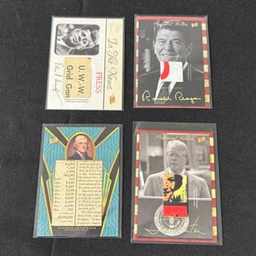 President Relic Cards, Kennedy, Regan, Jefferson +