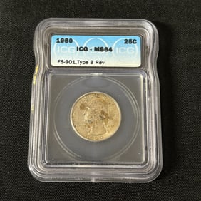 ICG MS64 1960 Quarter Type B Rev FS-901 25 Cent