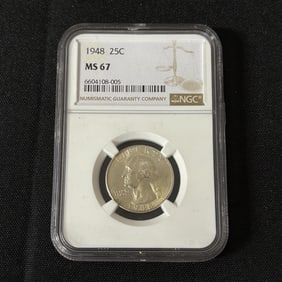 NGC MS67 1948 Quarter 25 Cent