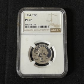 NGC PF67 1964 Quarter 25 Cent