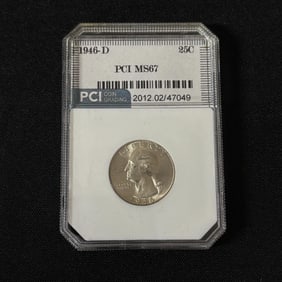 PCI MS67 1946 D Quarter 25 Cent