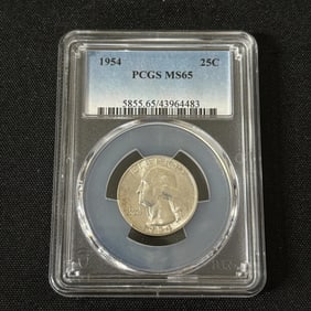 PCGS MS65 1954 Quarter 25 Cent