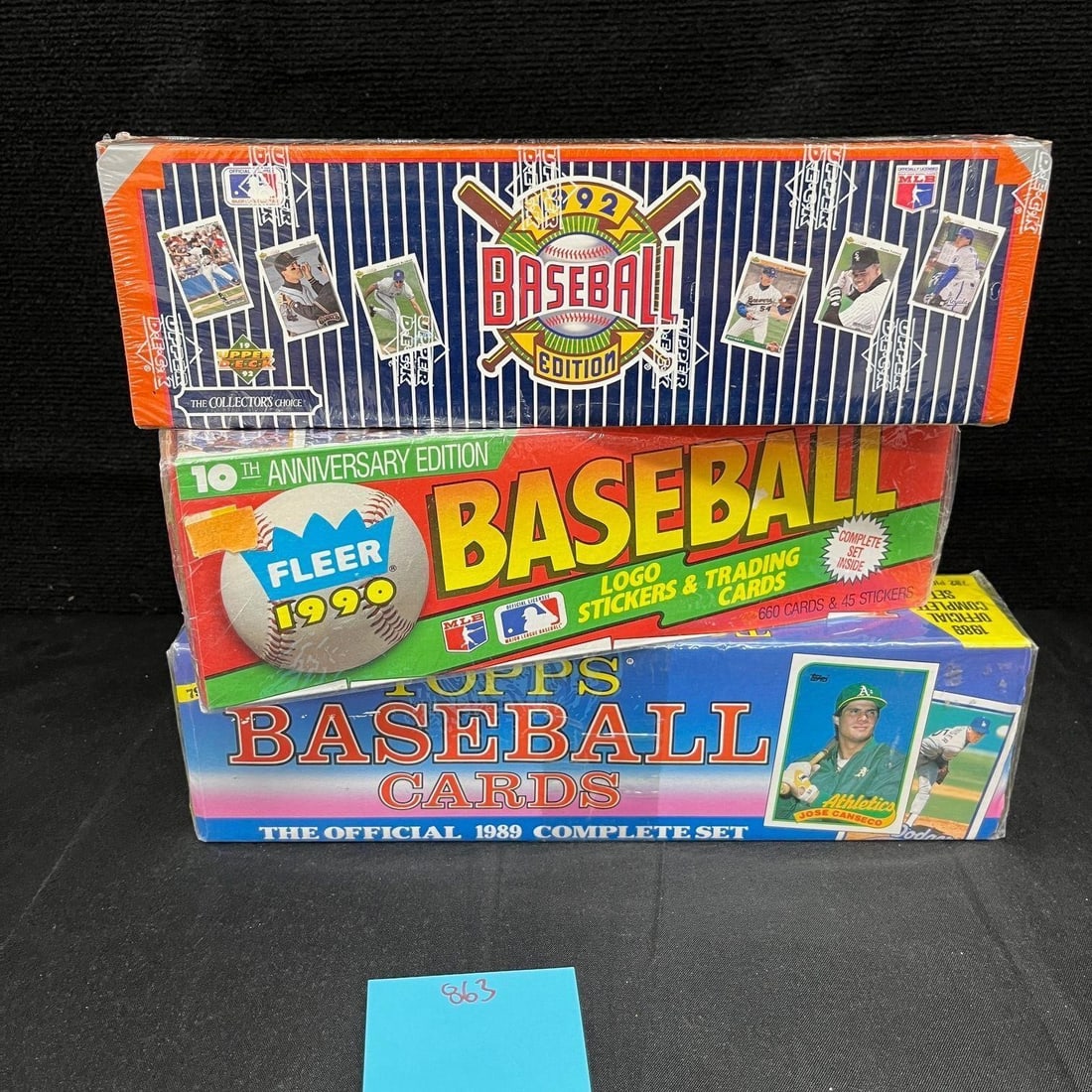 3 Unopened , 89, 90, & 92 Baseball Card Sets (1 of 1)